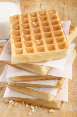freshly baked waffles