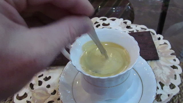 Cup of coffee in cafe