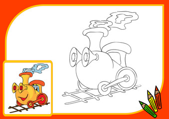 Coloring book train