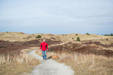 Walking the dog in winter