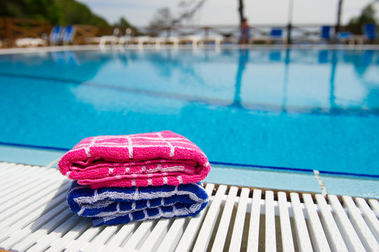 Towels  At Swimming Pool