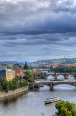 Fototapeta na wymiar The Charles Bridge in Prague, Czech Republic