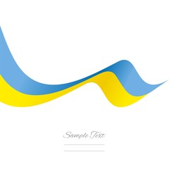 Abstract Ukrainian ribbon vector