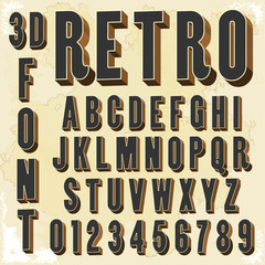 3D Vintage typography, Vector EPS10