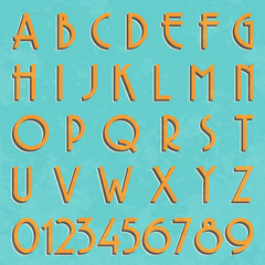 Retro type font, vintage typography, Vector EPS10
