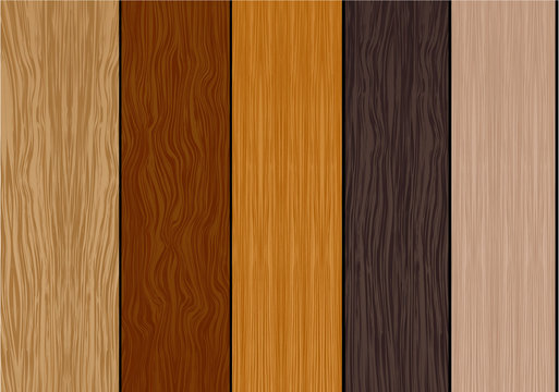 Color wood samples. Vector.
