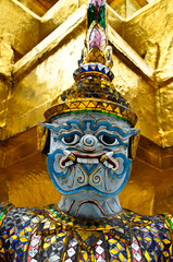 Fototapeta premium Giant Buddha in Grand Palace, Bangkok, Thailand
