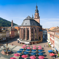 Marktplatz und Heiliggeistkirche in Heidelberg