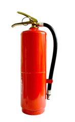 Obraz premium Chemical fire extinguisher isolated on white background, with cl