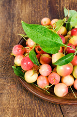 small forest apples in a bowl
