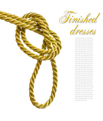 Knot tied to a golden cord