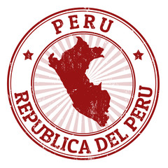 Peru stamp - obrazy, fototapety, plakaty