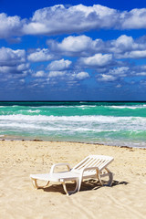 deck chair on a beach