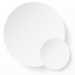 White circle abstract background with shadows
