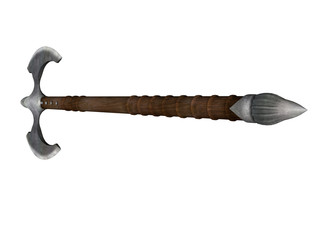 hache 3D  sur fond blanc