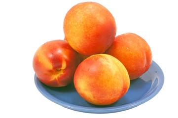 peaches isolated