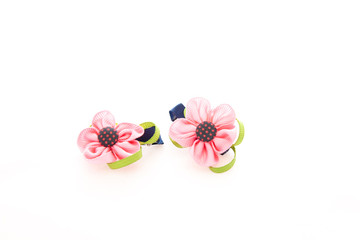 pink flower hairpin