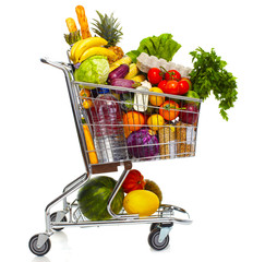 Full grocery cart. © grinny