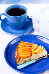 Cheesecake with peach