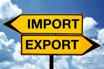 Import or export, opposite signs