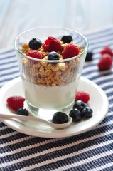 Natural yogurt with berries