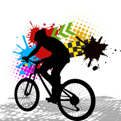 Cycling  silhouette