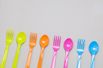 plastic spoon and fork