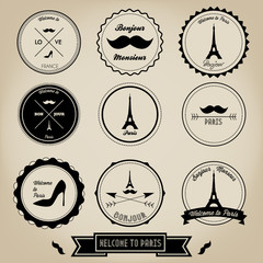 Paris France Vintage Label - 55535937