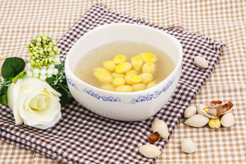 Dessert from ginkgo seed and swallow nest