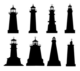 LIGHTHOUSE SILHOUETTES SET
