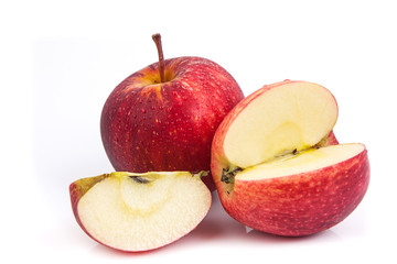 Slice of red apple