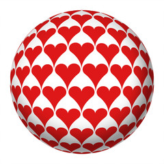 Ball Heart Red