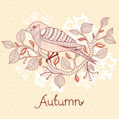 Autumn floral background