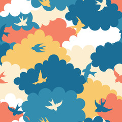 Clouds seamless pattern - 55540536