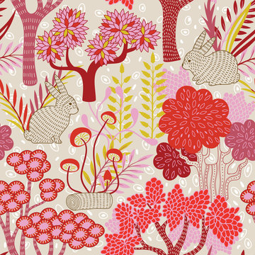 Fototapeta Autumn seamless pattern