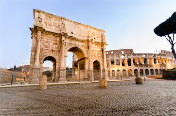Naklejka na ściany i meble Łuk Konstantyna. (Constantin Arc) Roma (Rzym), Włochy