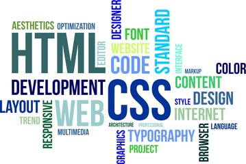 word cloud - html and css