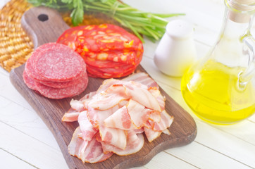 salami and bacon