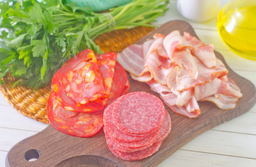 salami and bacon