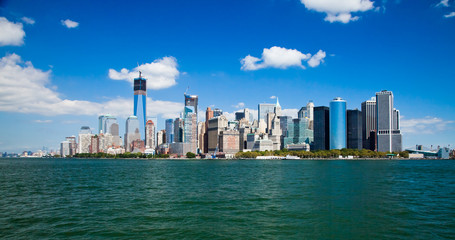 Obraz premium New York City Downtown w the Freedom tower
