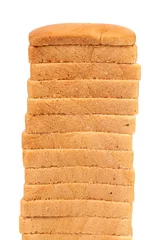 Fotobehang Stack of white bread. Toasts. © indigolotos