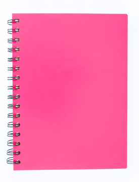 notebook on white background