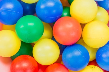 Many colour plastic balls