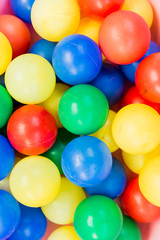 Fototapeta na wymiar Many colour plastic balls
