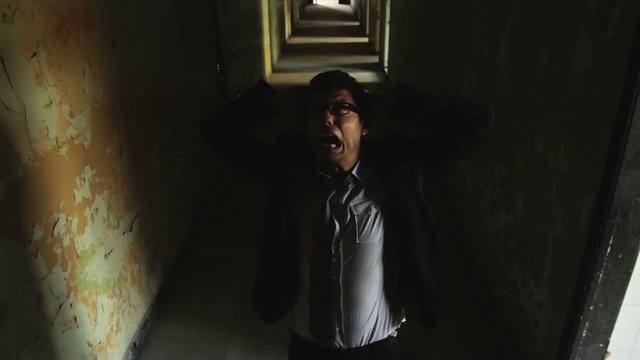 Businessman stress anger screaming dramatic funny Concept HD