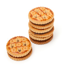 sandwich biscuits with chocolate filling
