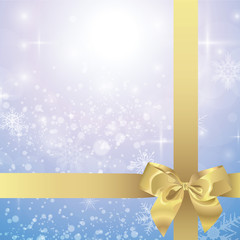 blue gift, yellow ribbon