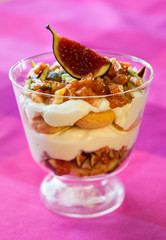 Tiramisu with fig