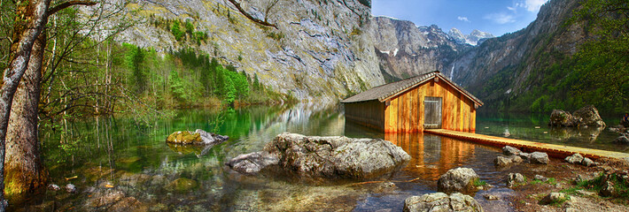 pictorial Alpine nature, Konigsee lake, Bavaria