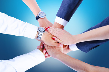 Teamwork,holding hands,handshake,business background